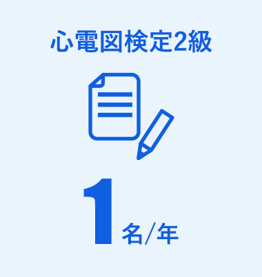 心電図検定2級 １名/年