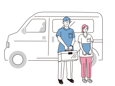 はじめは先輩看護師と一緒に訪問するので安心