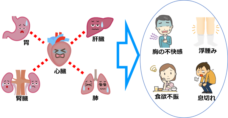 心臓の動きが悪くなると
どういったリスクが生じますか？